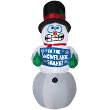 6' Tall Air Blown Shivering Snowman